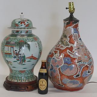 Chinese and Japanese Vases Mounted as Lamps.
