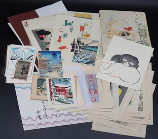 Collection of (52) Japanese Woodblock Prints.