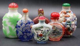 (6) Assorted Chinese/Asian Snuff Bottles.