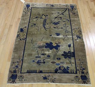 Fine Hand Woven Antique Chinese Carpet.