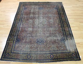 Antique, Large And Finely Hand Woven Carpet.