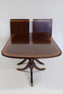 Vintage And Quality Banded Mahogany Table With