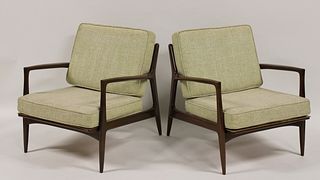 Pair of Midcentury Selig Danish Chairs.
