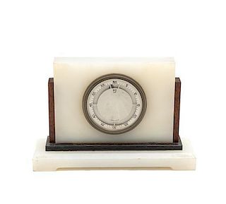 A Gubelin Marble Clock, Height 4 3/4 inches.