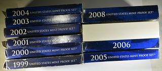 1999-2008 U.S. MINT PROOF SETS