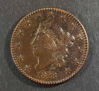 1828 LG DATE LARGE CENT  VF