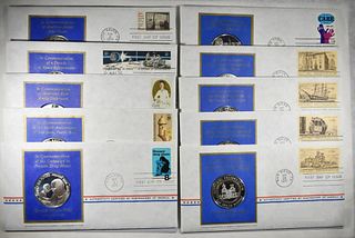 10 POSTMASTERS OF AMERICA 1971 .925 MEDALS