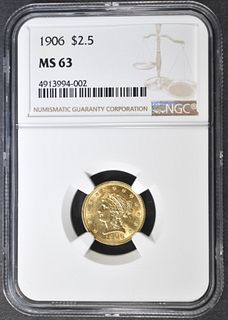 1903 GOLD $2.50 LIBERTY  NGC MS-63