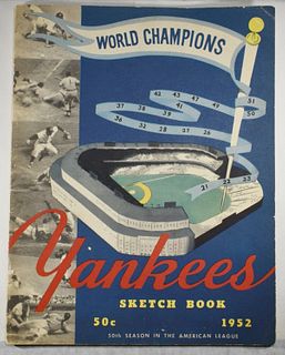 1952 N.Y. YANKEE'S SKETCH BOOK