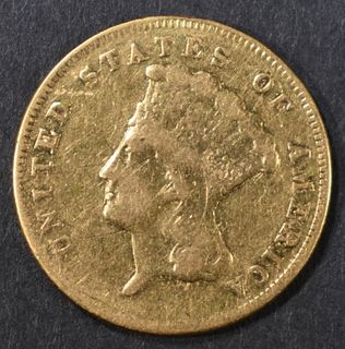 1869 $3 GOLD PIECE XF