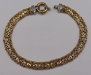 JEWELRY. Signed Turkish 14kt Gold and Diamond