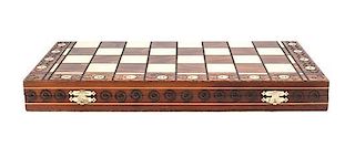 Two Games Chests, Length of larger 20 1/2 x 10 1/4 inches.