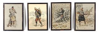 A Collection of Seven Snaffles World War I Prints, 8 3/4 x 11 3/4 inches.