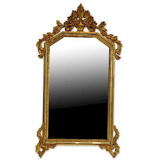 20th Century Italian Carved and Giltwood Mirror.