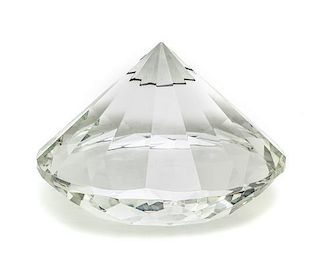 An Oversized Decorative Glass Diamond, Height 7 1/2 inches.