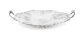 An American Silver Two-Handled Tray, Length over handles 12 inches.