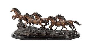 Emile Pinedo, (French, 1840-1916), Horses