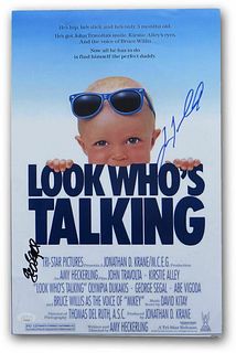 John Travolta George Segal Signed 11X17 Photo Looks Who's Talking JSA