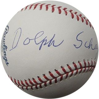 Dolph Schayes Hand Signed Autographed Major League Baseball HOF 1973