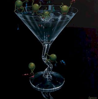 Michael Goddard, (American, 20th century), Olives Gone Wild and Martini Limbo (two works)