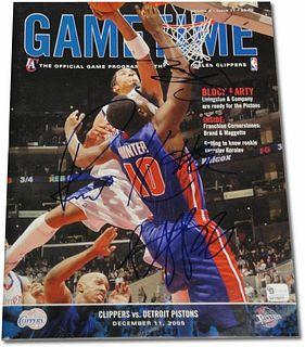 Los Angeles Clippers Game Time Magazine Signed by Richard Hamilton Wallace