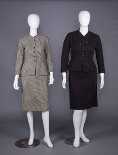 TWO IRENE WOOL SKIRT SUITS, AMERICA, 1950-1955
