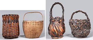 Group of Four Vintage Baskets