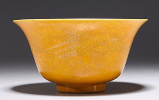 Chinese Yellow Ground Porcelain Bowl