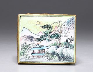 Chinese Small Enameled Trinket Box