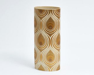 Rosenthal Studio Line Peacock Feather Porcelain Vase