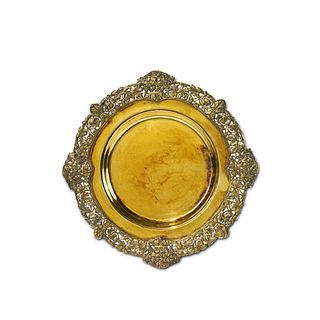 A French Silver gilded, vermeil dish