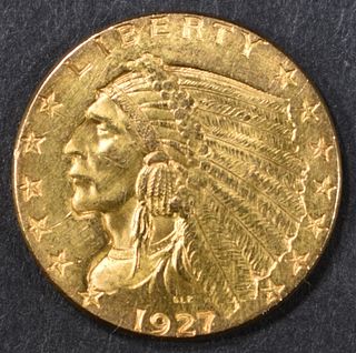 1927 GOLD $2.5 INDIAN  CH BU