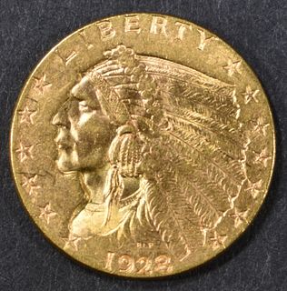 1928 GOLD $2.5 INDIAN  CH BU