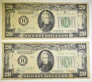 (2) 1934A $20 FEDERAL RESERVE NOTES