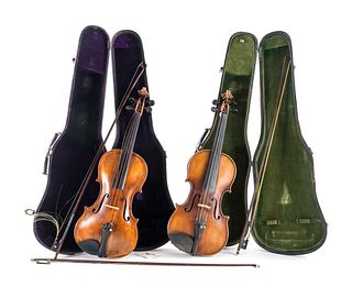 2 Antique Violins - H.A. Fischer & Allen S. Martin