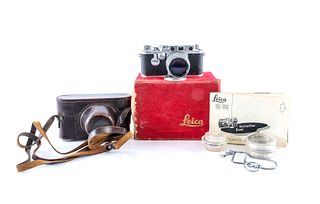 Vintage Leica IIf Camera w/ Box & Accessories