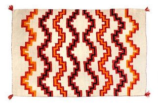 A Navajo Transitional Weaving, 83 x 59 inches.