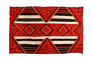 A Navajo Transitional Third Phase Variant Rug, First: 84 x 56 inches.