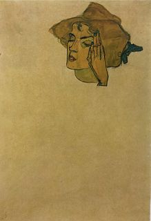 Egon Schiele (After) - Study for a portrait of a lady