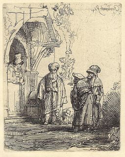 Rembrandt van Rijn - Three Oriental Figures (Jacob and