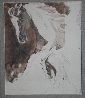 Eugene Delacroix - Horse Study II