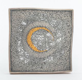 Gill Galloway - Whitehead Silver & Gold Art Brooch