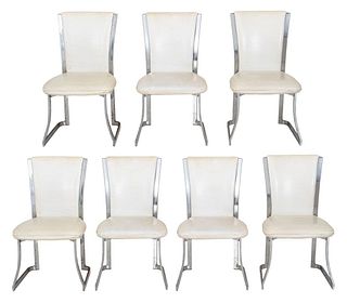 Baughman Attr. Modern Chrome Dining Chairs, 7