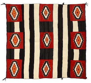 A Navajo Red Mesa Third Phase Chief's Blanket, 61 x 64 inches.