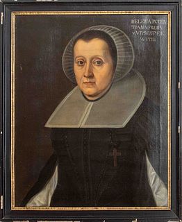 German Oil on Canvas of a Woman, 16th C.