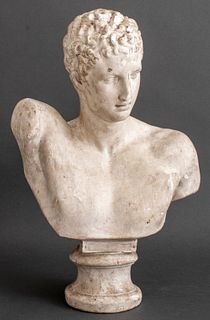 Grand Tour Manner Plaster Hermes Praxiteles Bust