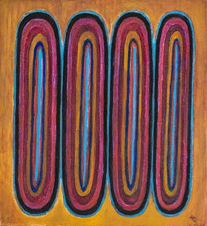 Kayo Lennar "Ribbon" Oil on Canvas
