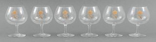 Baccarat Crystal Napoleon Snifter Glasses, 6