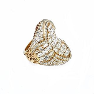 ODELIA Rose Gold & Diamonds Multi-shape Ring Size 6.25