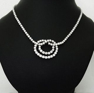 Van Cleef & Arpels Platinum 950 20TCW Diamond Necklace